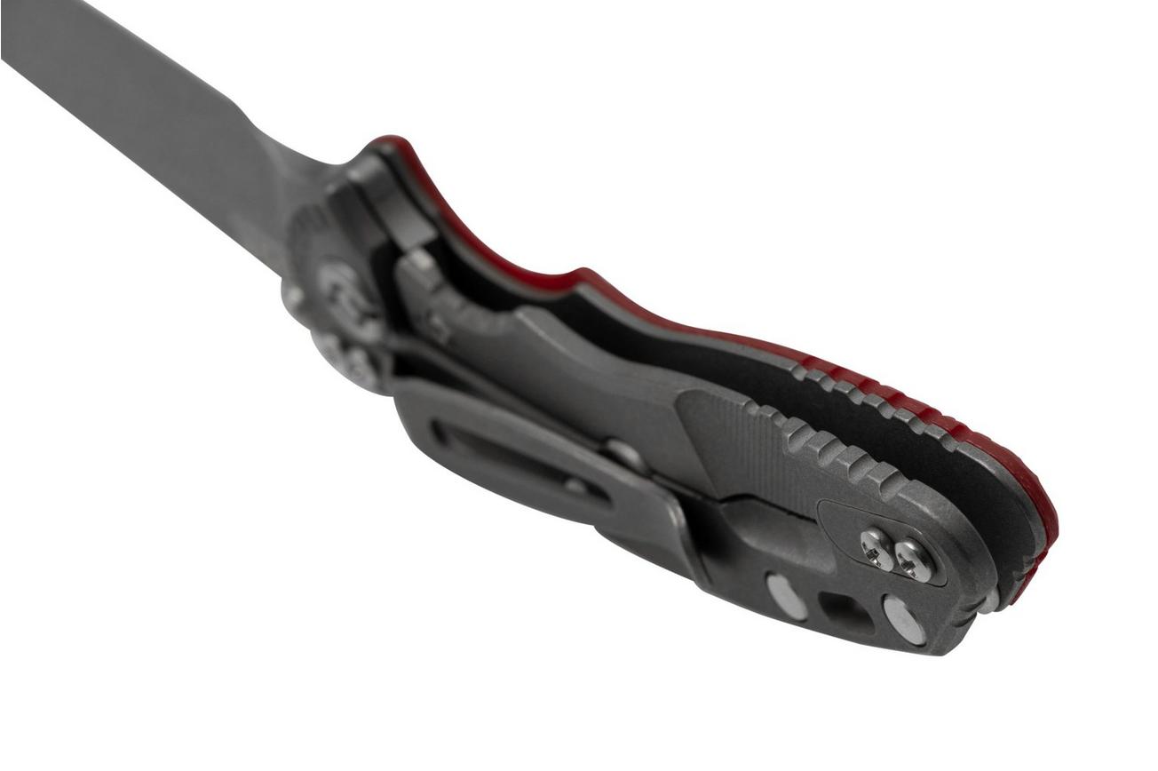 Rick Hinderer XM18 3.0” Slicer Non-Flipper CPM 20CV Red G10 zakmes