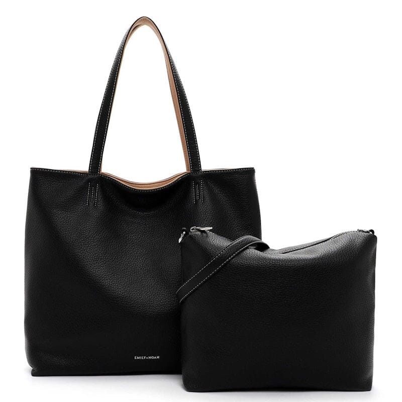 Emily & Noah Eva Bag in Bag Reversible Shopper Black