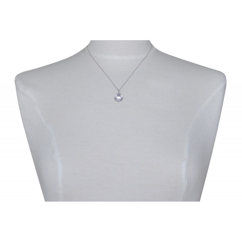 Collier Argent Rhodié Coquille St Jacques