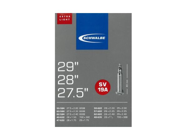 Schwalbe X-light Cykelslange 700x38-62C, 27/29, Racerventil (SV19A)