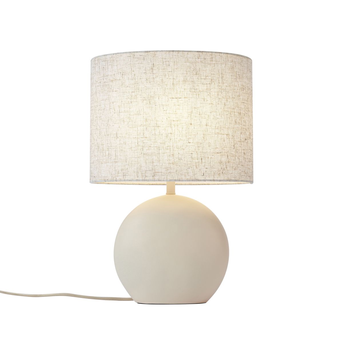 Japandi tafellamp beige met linnen kap - Timo