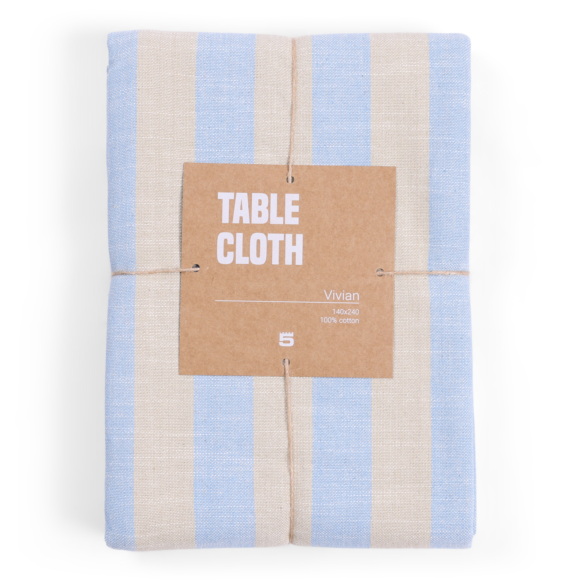 Tafelkleed Vivian sky off white
