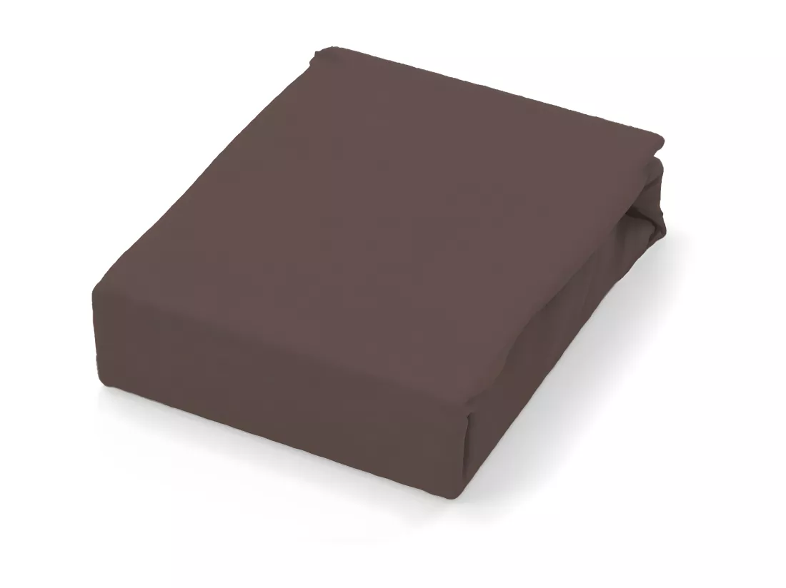Drap plat en coton 57 fils 260x300 cm UNI brun, par Soleil d'ocre