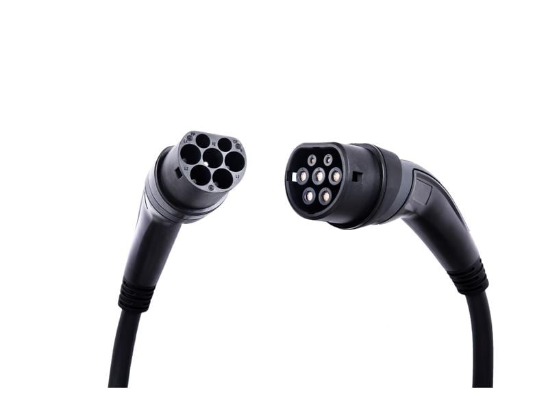 ANS Ladekabel Typ 2 32 A spiralisiert 5 m AC-Ladekabel Typ 2 32 A spiralisiert mit 5 m Länge