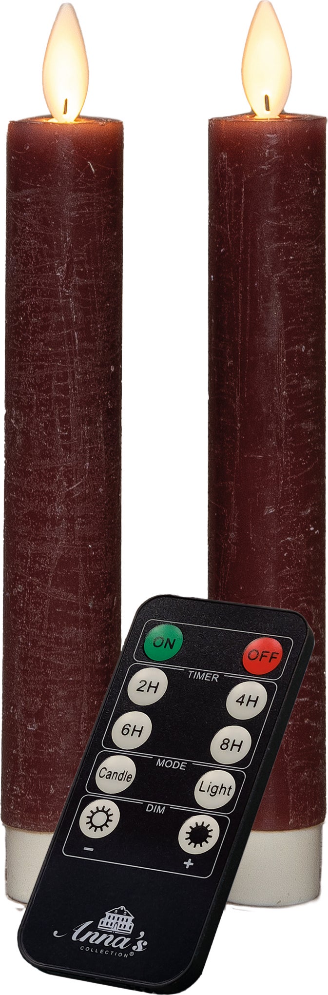 Anna's Collection LED dinerkaars Tara met timer roze D 2,2 H 18 cm 2 stuks