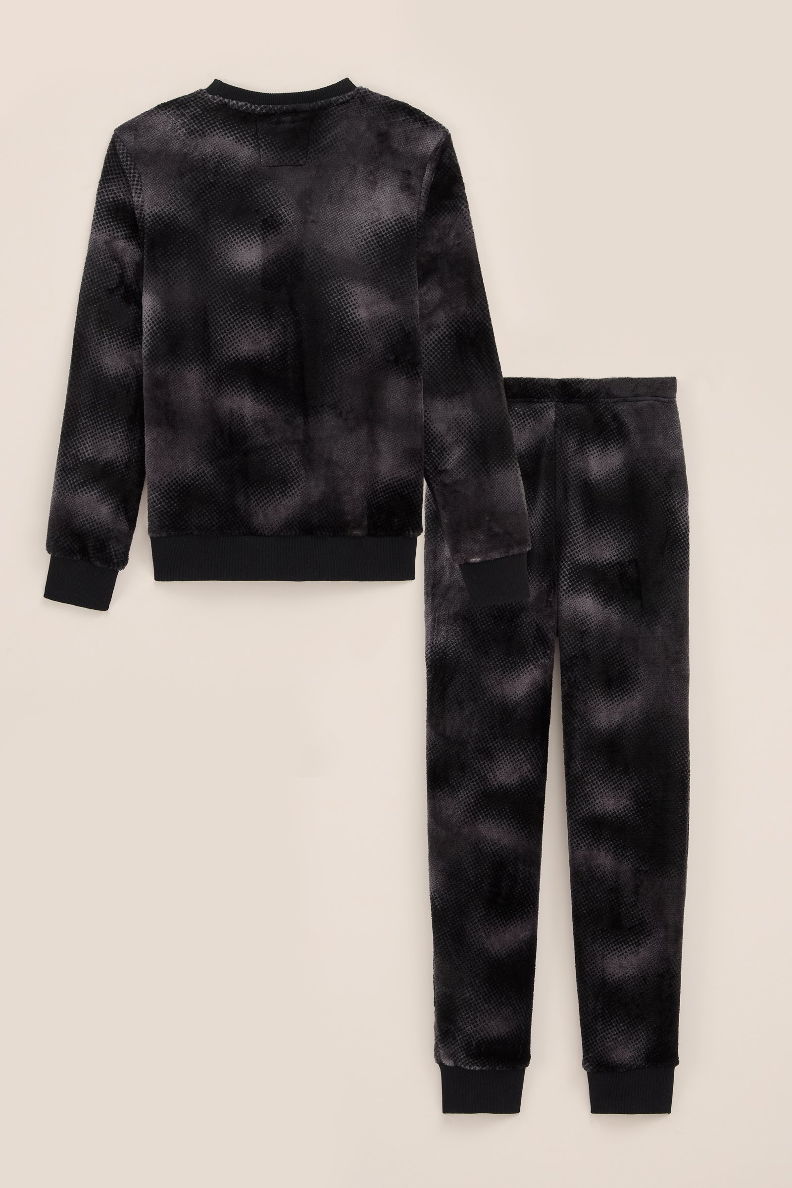 Jongens fleece pyjama met dessin Salty Dog Zwart