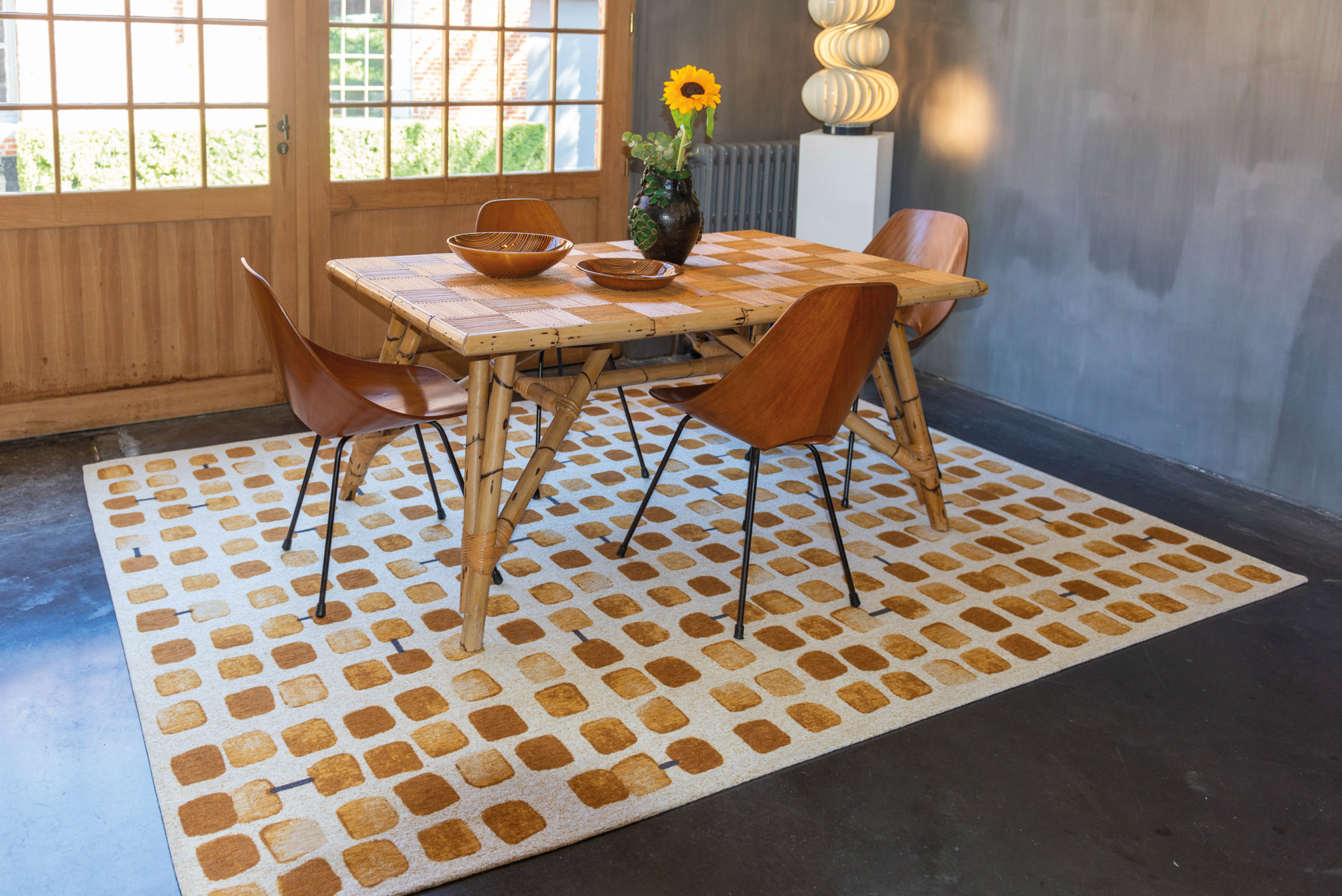 Ecorugs vloerkleed Cobblestone geel 280x390 cm