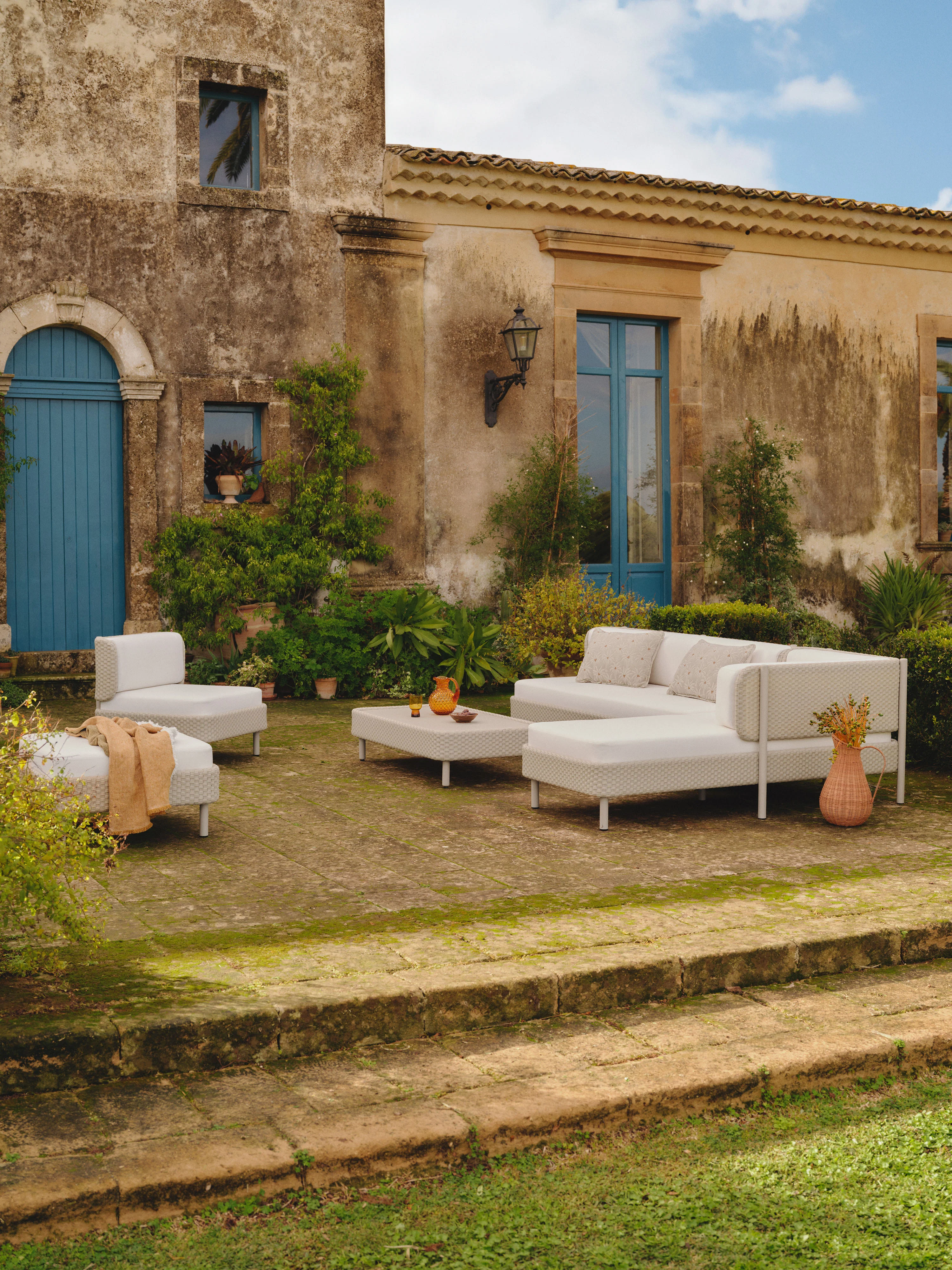 Modulaire tuin dagbed Hani met beschermhoes