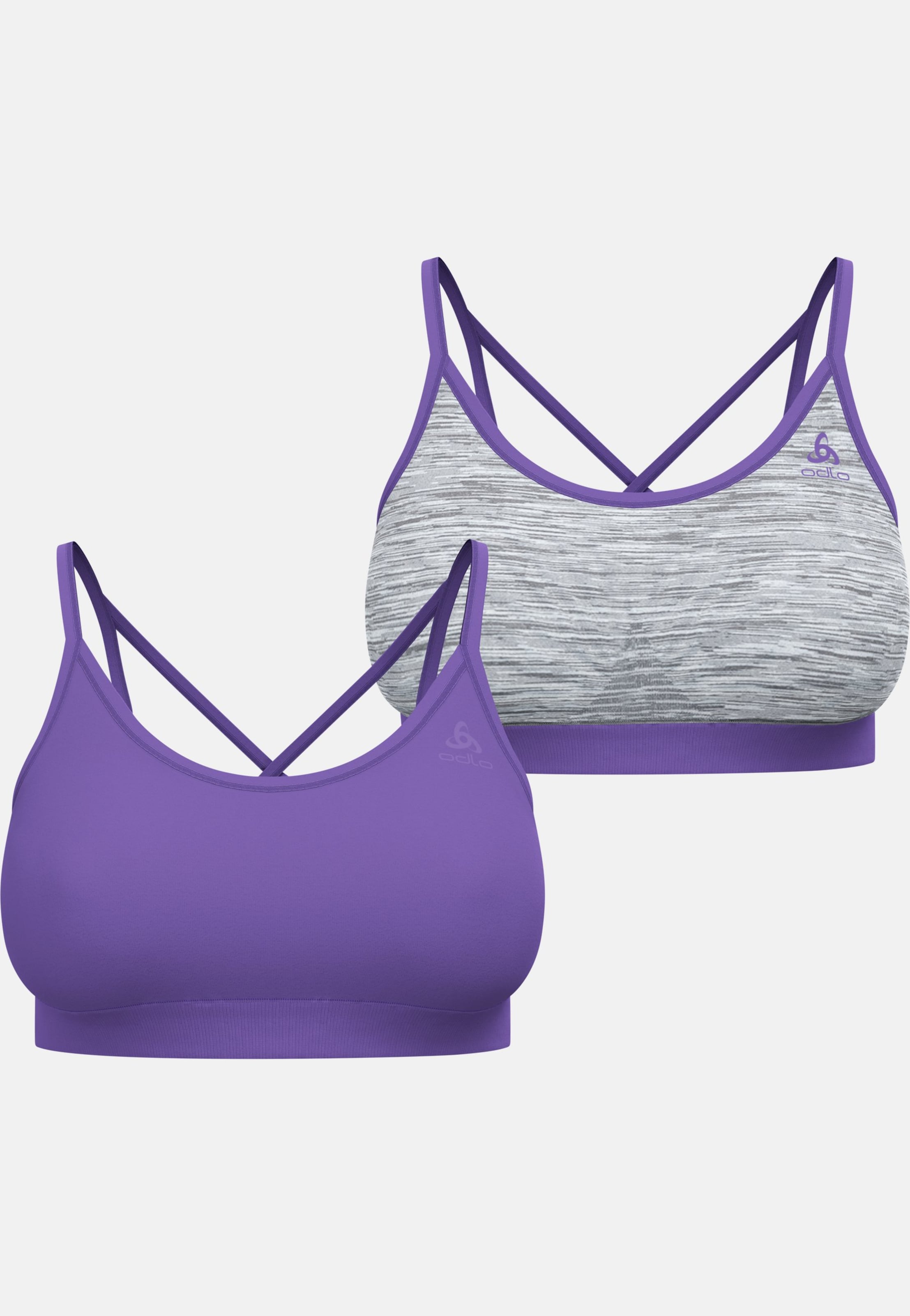 Seamless Wende-Sport-BH mit sanftem Halt in afterparty - grey melange
