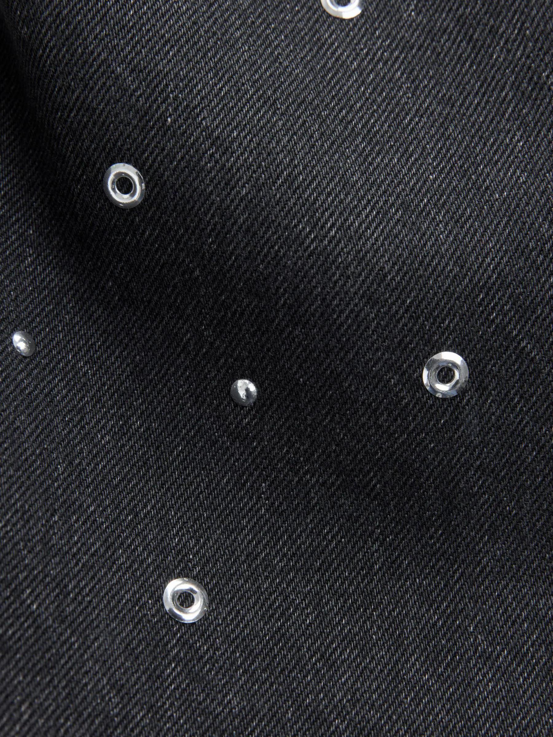 Antraciet - Stud Embellished Wide Leg Jeans (3-16yrs)