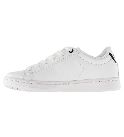 Lacoste Schuhe - Carnaby - Weiß/Navy m. Schnürsenkeln