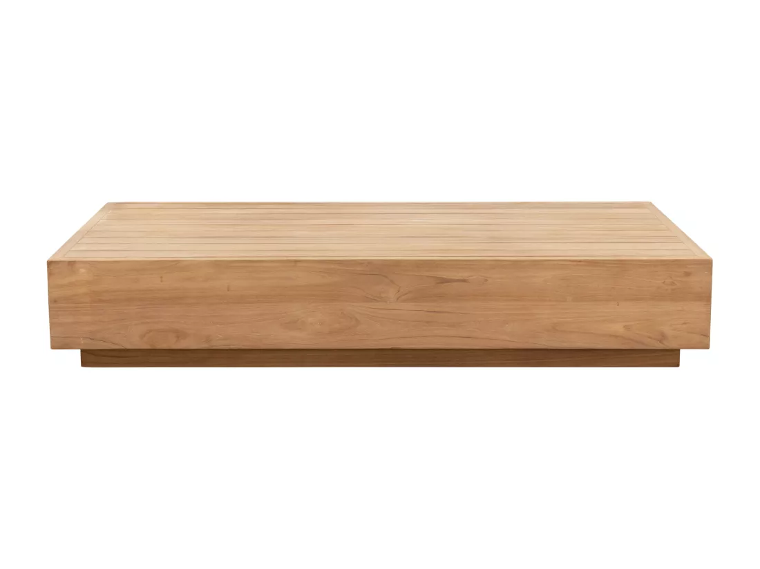 Table basse de jardin en teck L.152 cm - Naturel clair - SUMINI de MYLIA