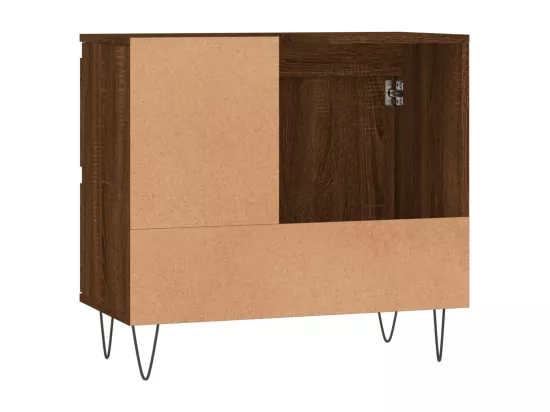Armoire de bain chêne marron 65x33x60 cm bois d'ingénierie