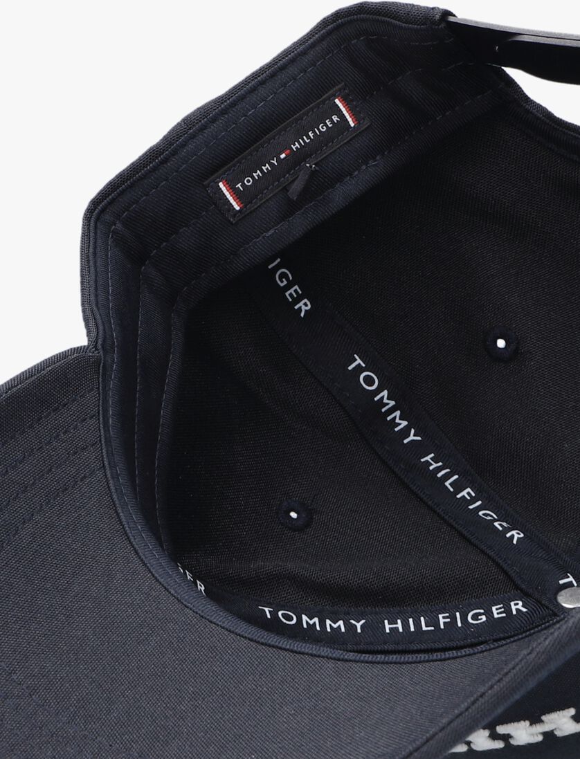 TOMMY HILFIGER blauwe tommy hilfiger pet th monotype canvas 6 panel cap