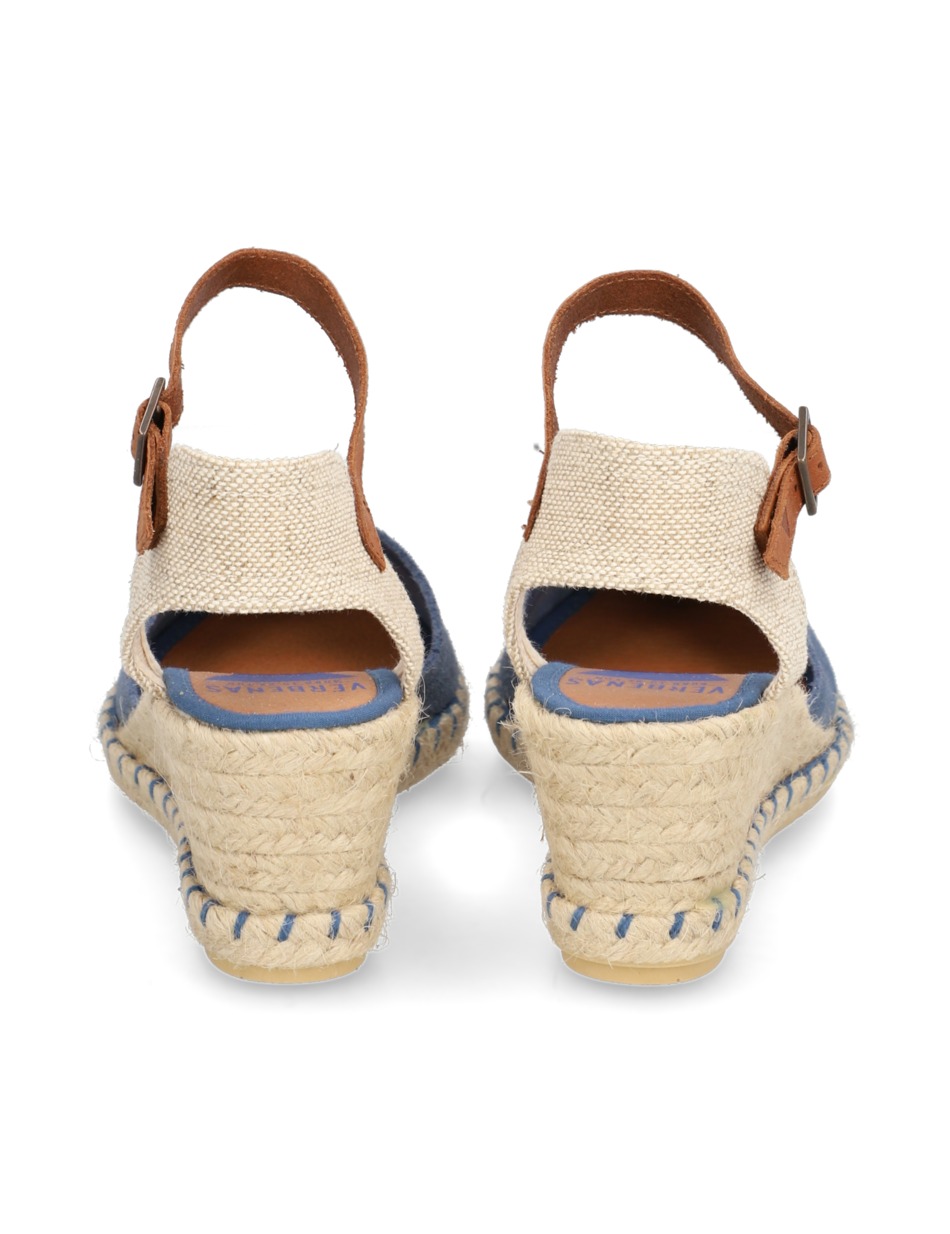 Veloursleder Keilsandale