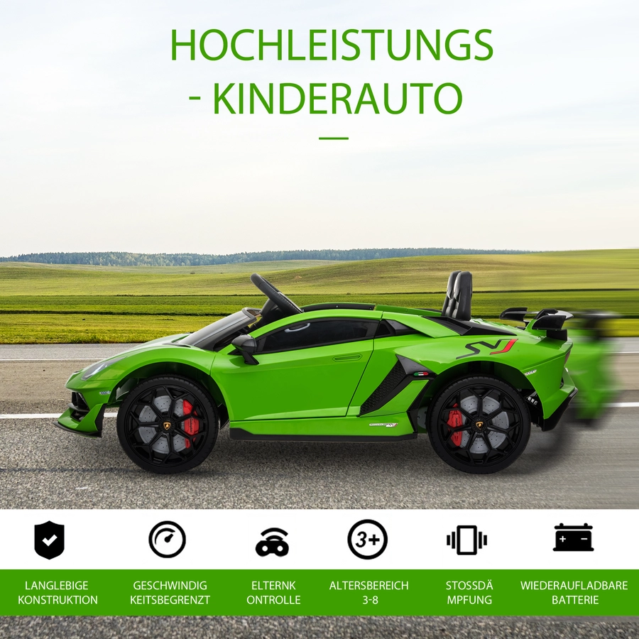 HOMCOM Kinderauto Lamborghini elektrisch grün
