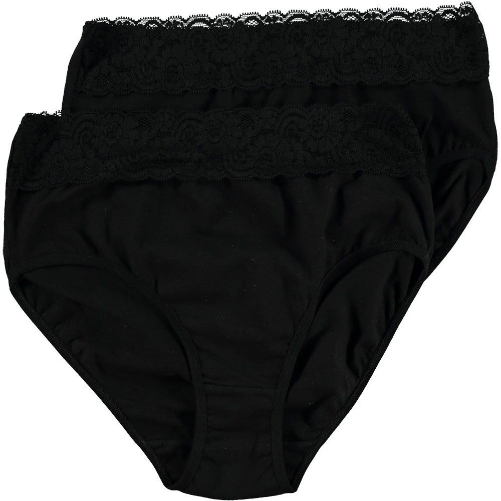 Jane Dames slip Stretch  2-Pack Zwart kopen? Goed en goedkoop