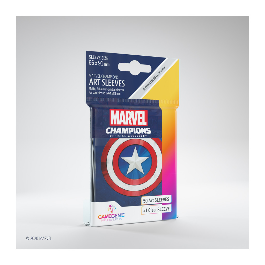 Gamegenic - Marvel Champions Art Sleeves - Captain America