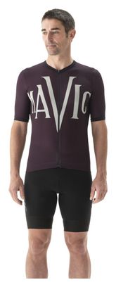 Maillot Manches Courtes Mavic Heritage Aubergine/Noir
