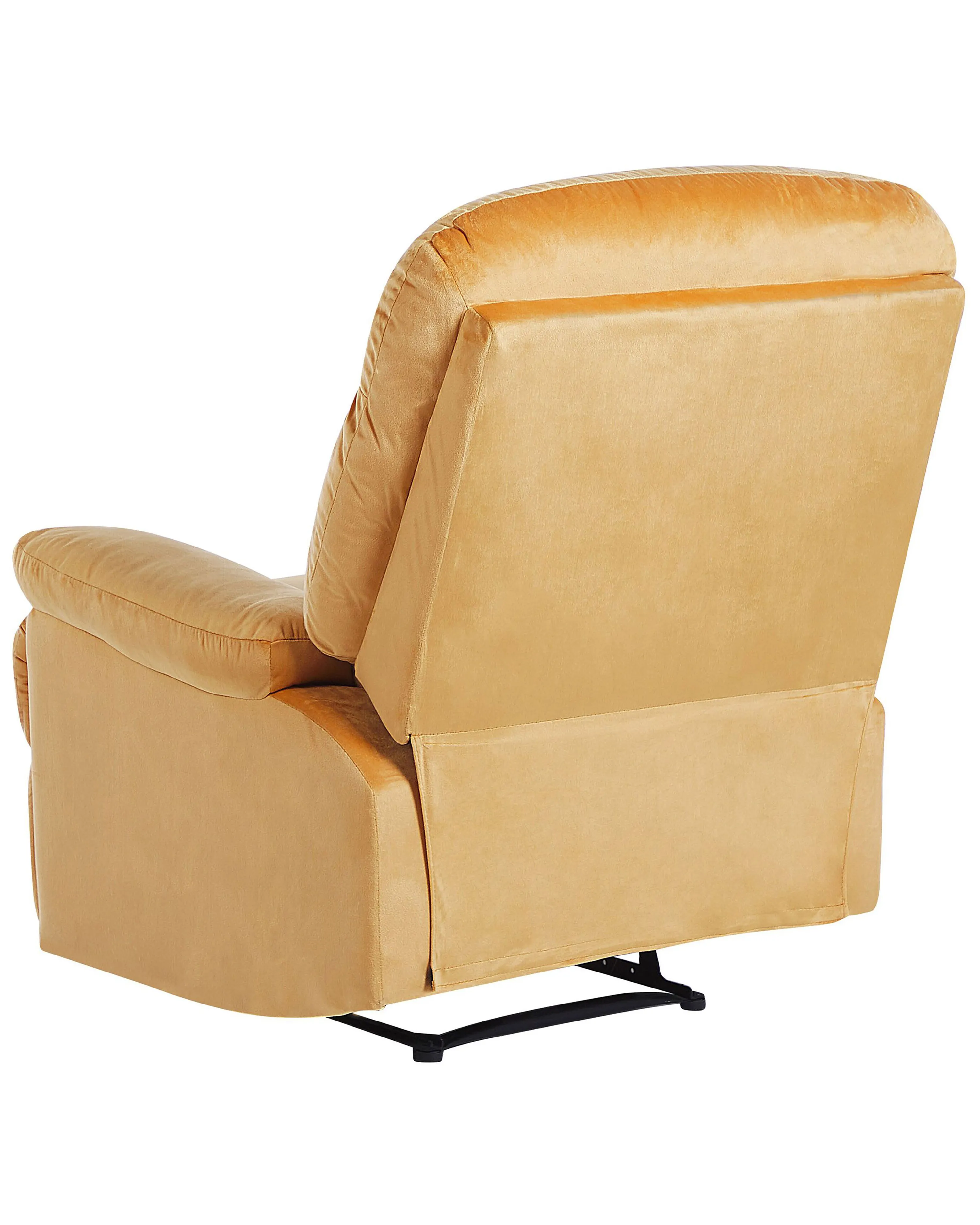 Relaxfauteuil ESLOV inclusief voetensteun Fluweel Mosterdgeel