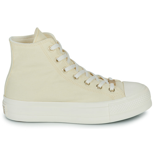 Converse - CHUCK TAYLOR ALL STAR LIFT HI - Beige / Blanc