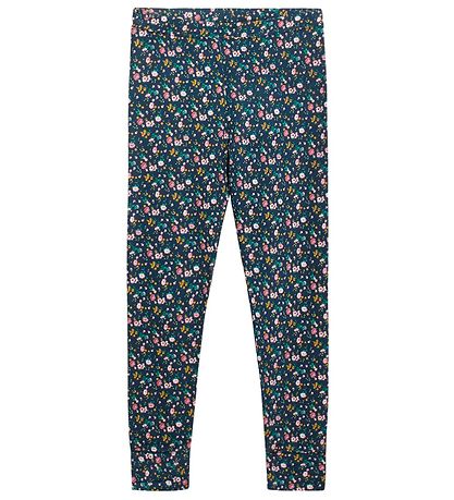 Hust and Claire Leggings - Ludo - Viskose/Bambus - Navy m. Blüte