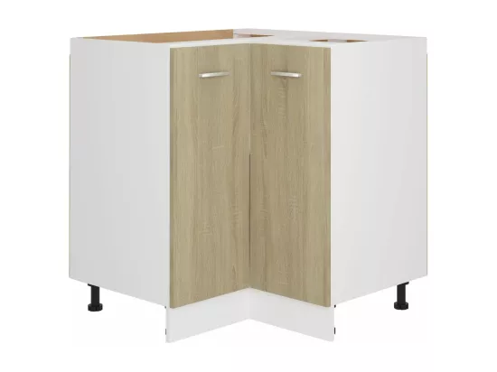 Armoire de plancher d'angle chêne sonoma 75,5x75,5x81,5 cm bois