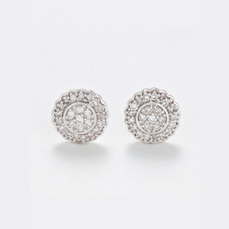 Boucles d'oreilles Or Blanc et Diamant