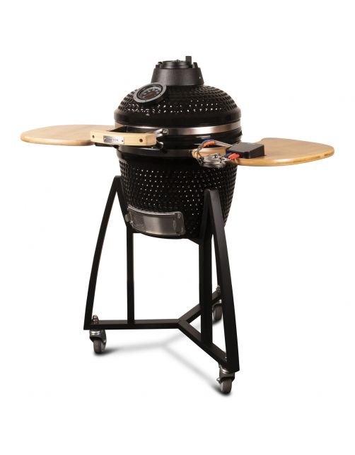 Patton Premium Kamado 16 Black - Grill - Barbecue - Ø 32.5 cm Zwart Zilver