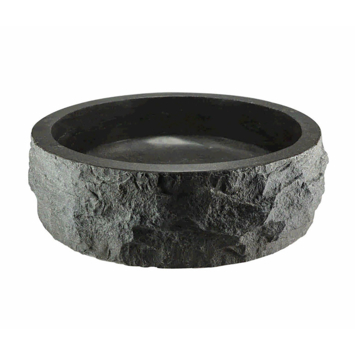 Marho Nudo waskom rond hamerslag 40 x 12 cm hardsteen gezoet