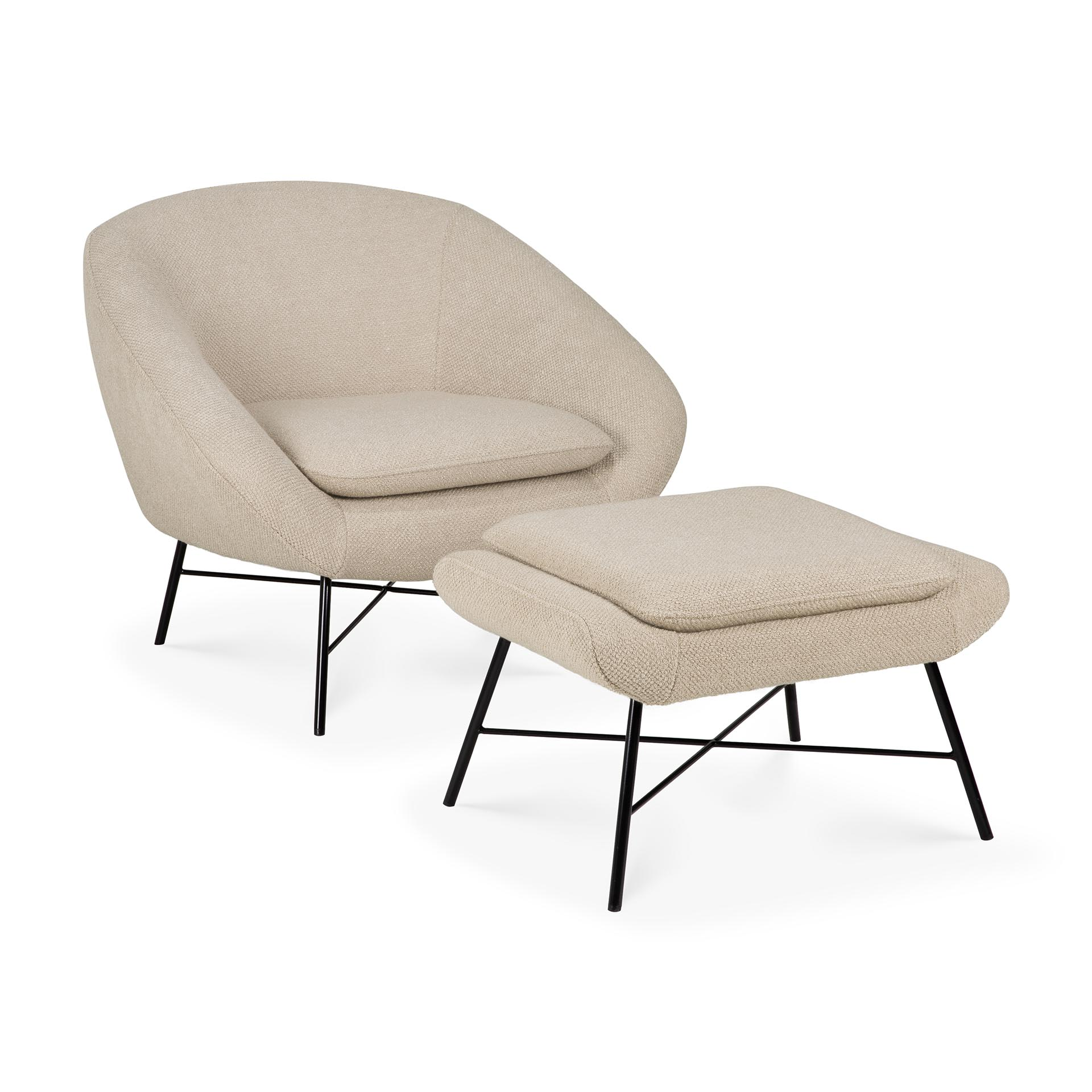 Ethnicraft - Barrow voetenbank - off white