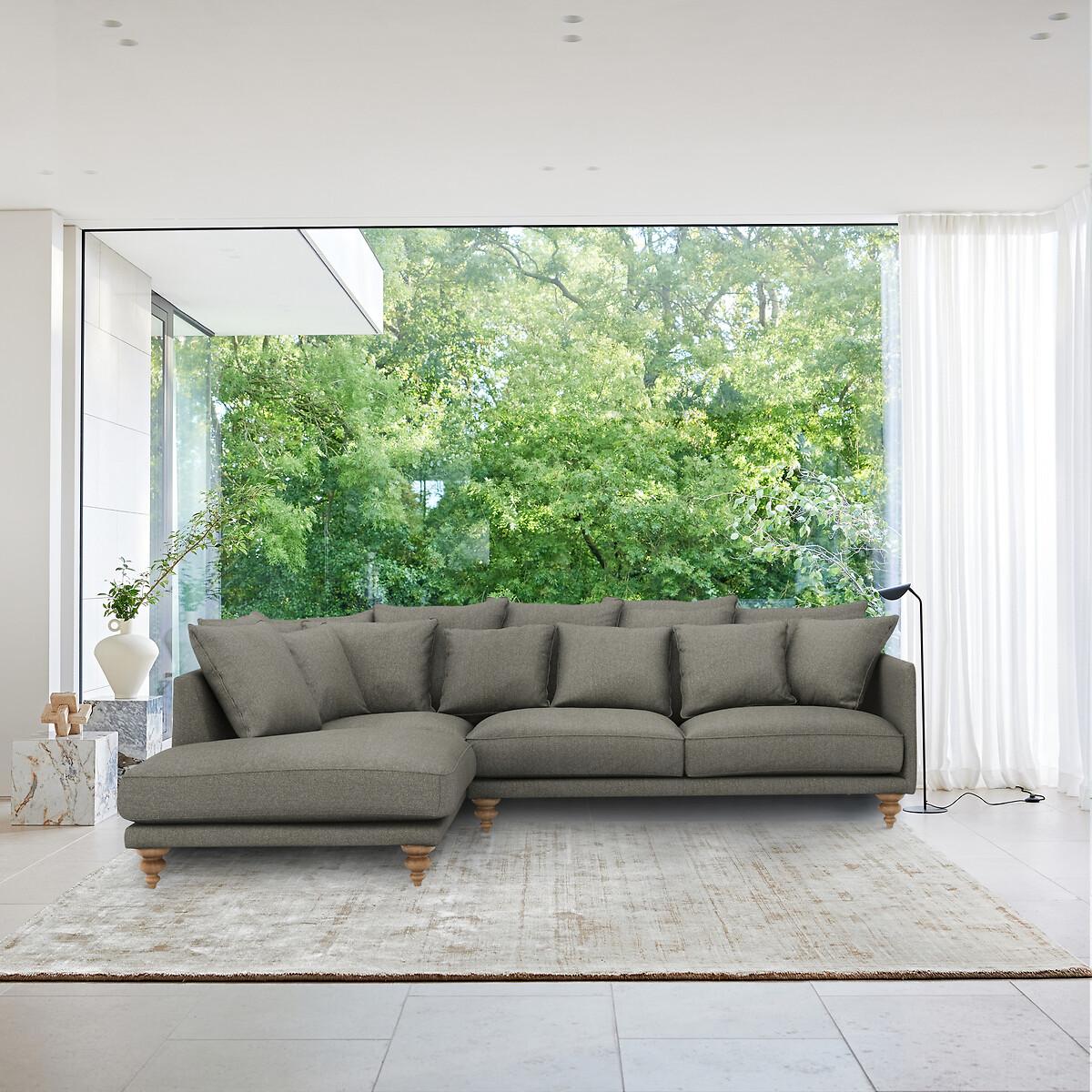 AM.PM<br>Sofá de canto em tweed, Lazare