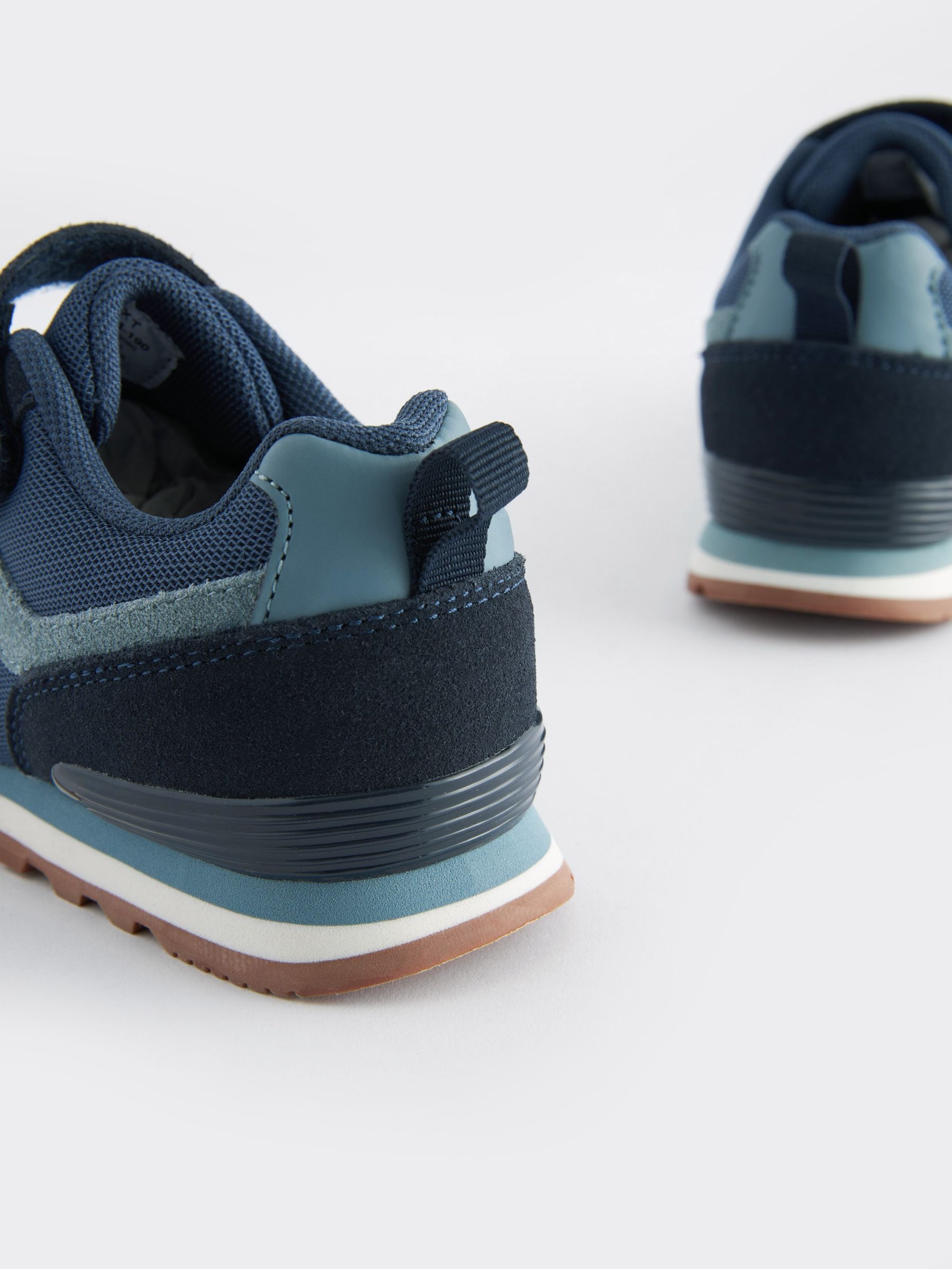 Donkerblauw - Sneakers met één bandje en elastische veters