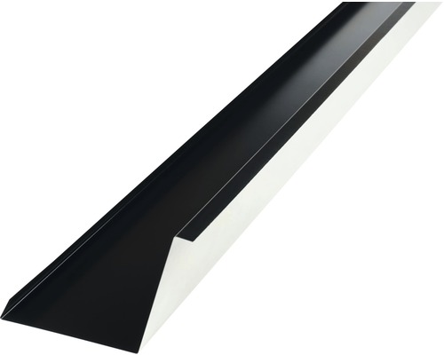 PRECIT wandaansluitplaat voor metalen tegels, diepzwart RAL 9005, 1000 mm x 100 mm x 115 mm