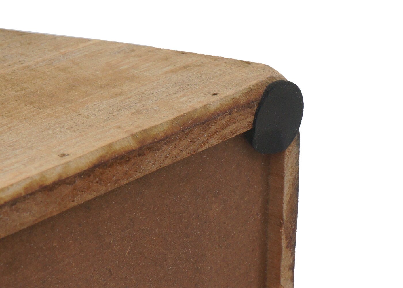 Beistelltisch MCW-L76b, Blumentisch Tisch, Industrial Massiv-Holz MVG-zertifiziert 45x36x36cm, natur mit Metall-Optik