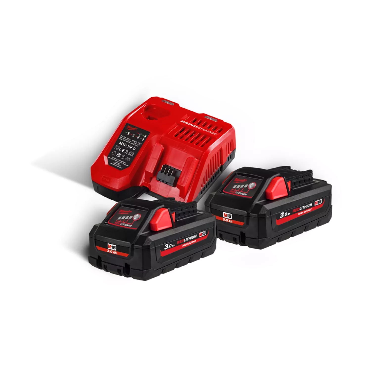 Milwaukee M18 HNRG-302 18V Li-Ion High Output NRG Starterset (2x 3.0Ah accu)   snellader