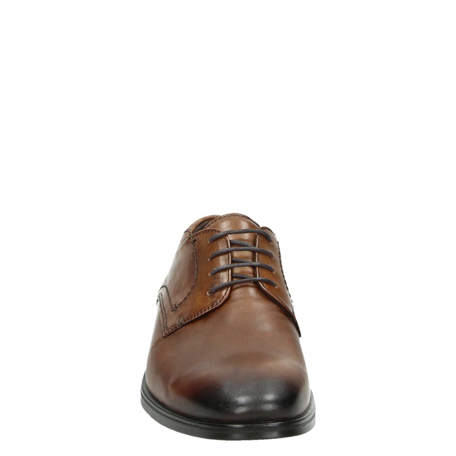 Melbourne heren veterschoen Ecco Cognac