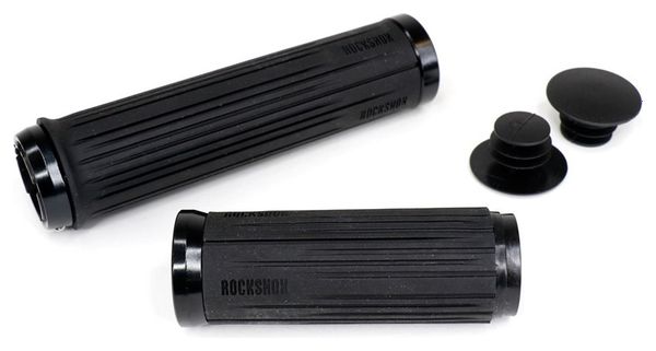 Paire de Grips Rockshox TwistLoc Textured 77/125mm Noir