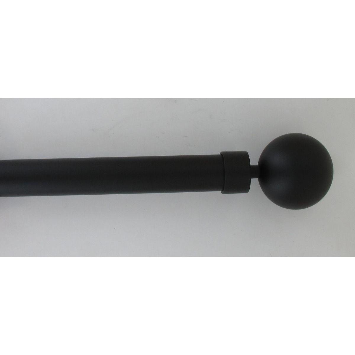KIT EXT 210 380 CM D28 EMBOUT GAIA NOIR MAT