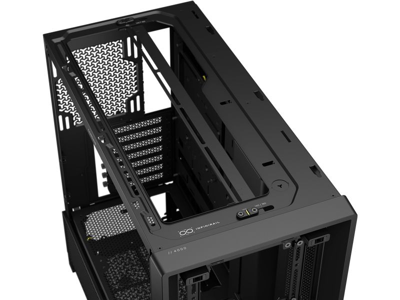 Corsair PC-Gehäuse Frame 4000D Schwarz Midi Tower-Gehäuse mit Seitenfenster