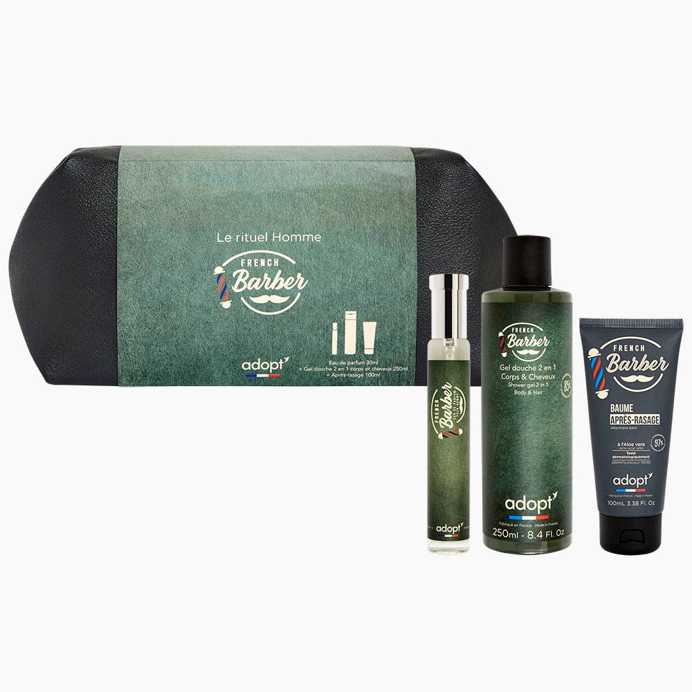French Barber - Coffret trousse eau de parfum 30ml + gel douche + après rasage