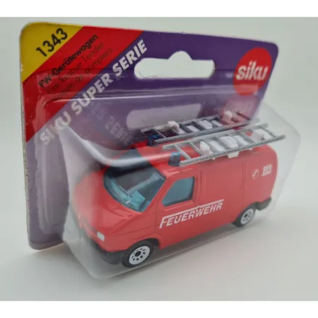 SIKU 1343 Feuerwehr-Gerätewagen, VW T4 Transporter Kastenwagen, 1:62