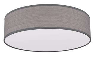 VARIOS Deckenlampe grau, weiß 15363G, D/H: 38 x 10 cm, Kunststoff santiniert, Metall