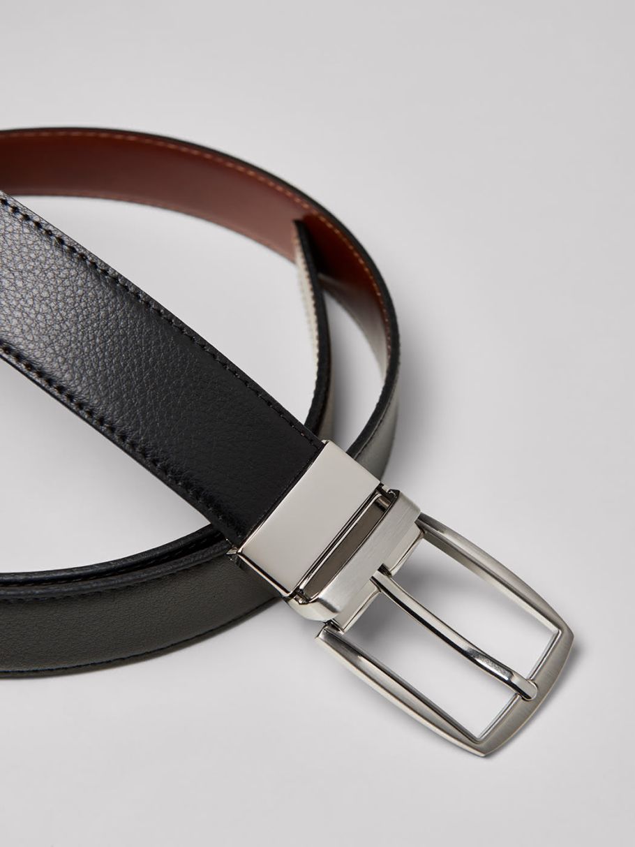 Ceinture réversible en croûte de cuir