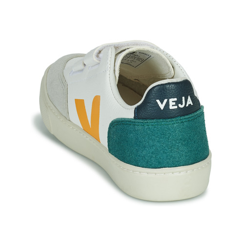 Veja - SMALL V-12 VELCRO - Blanc / Jaune / Vert