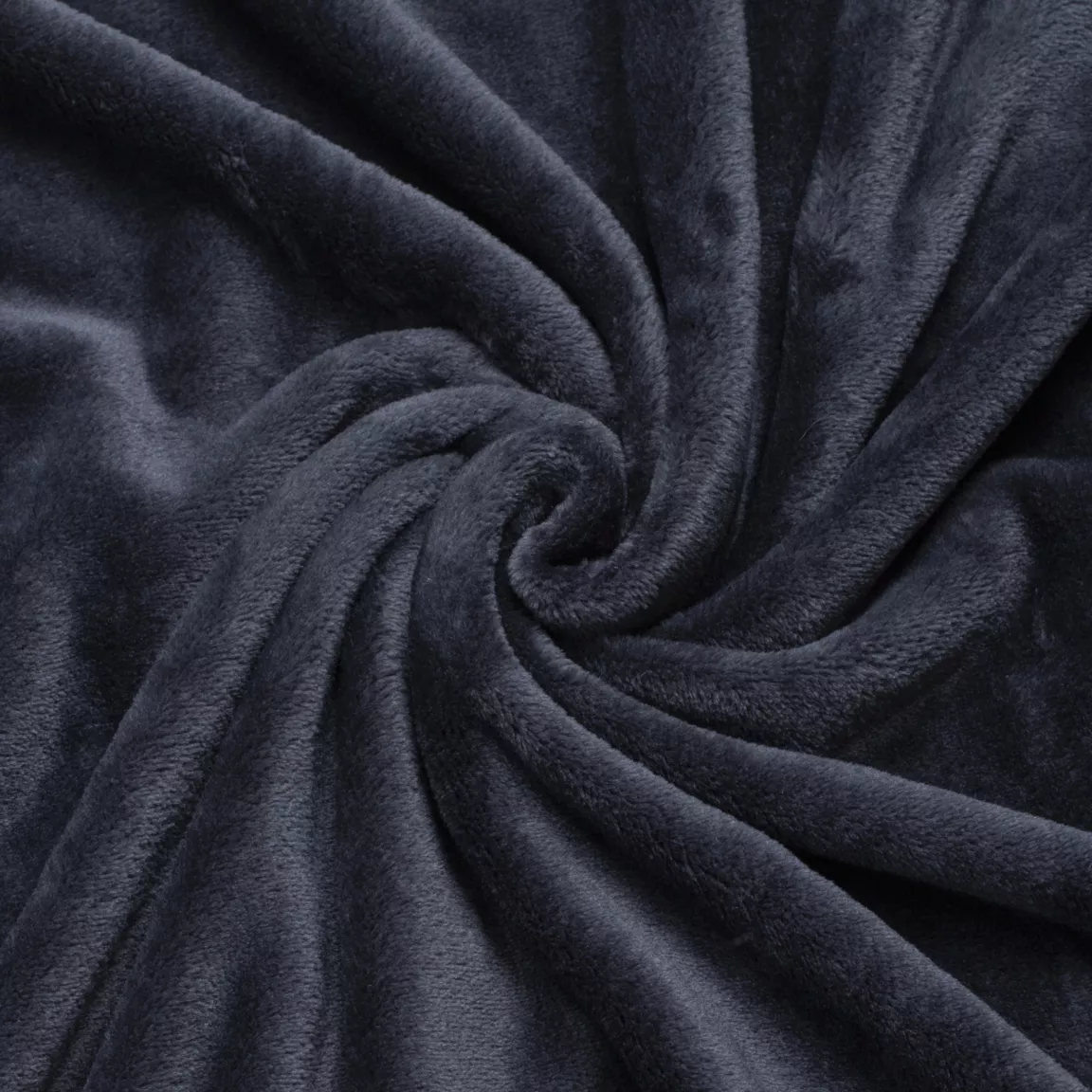 Housse de coussin carrée flanelle (45 x 45 cm) Didou Gris anthracite