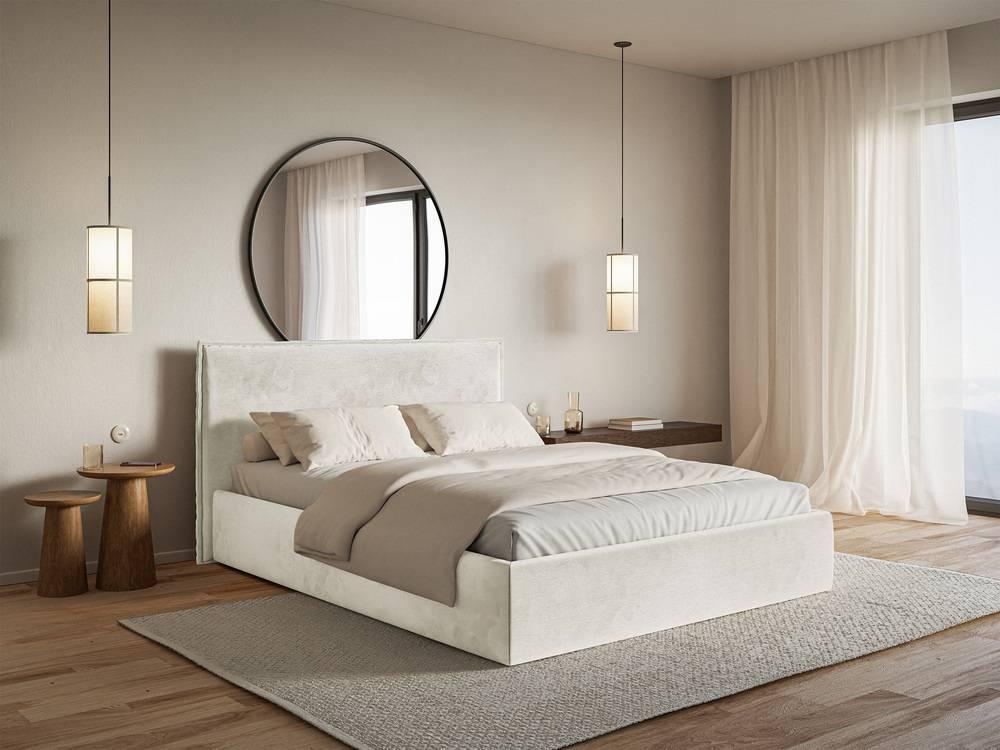 NADUVI Collection Bedframe Esmay velvet 160 x 200 cm
