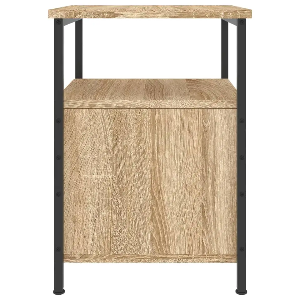 vidaXL - Nachtkastje - Bruin - Bewerkt hout