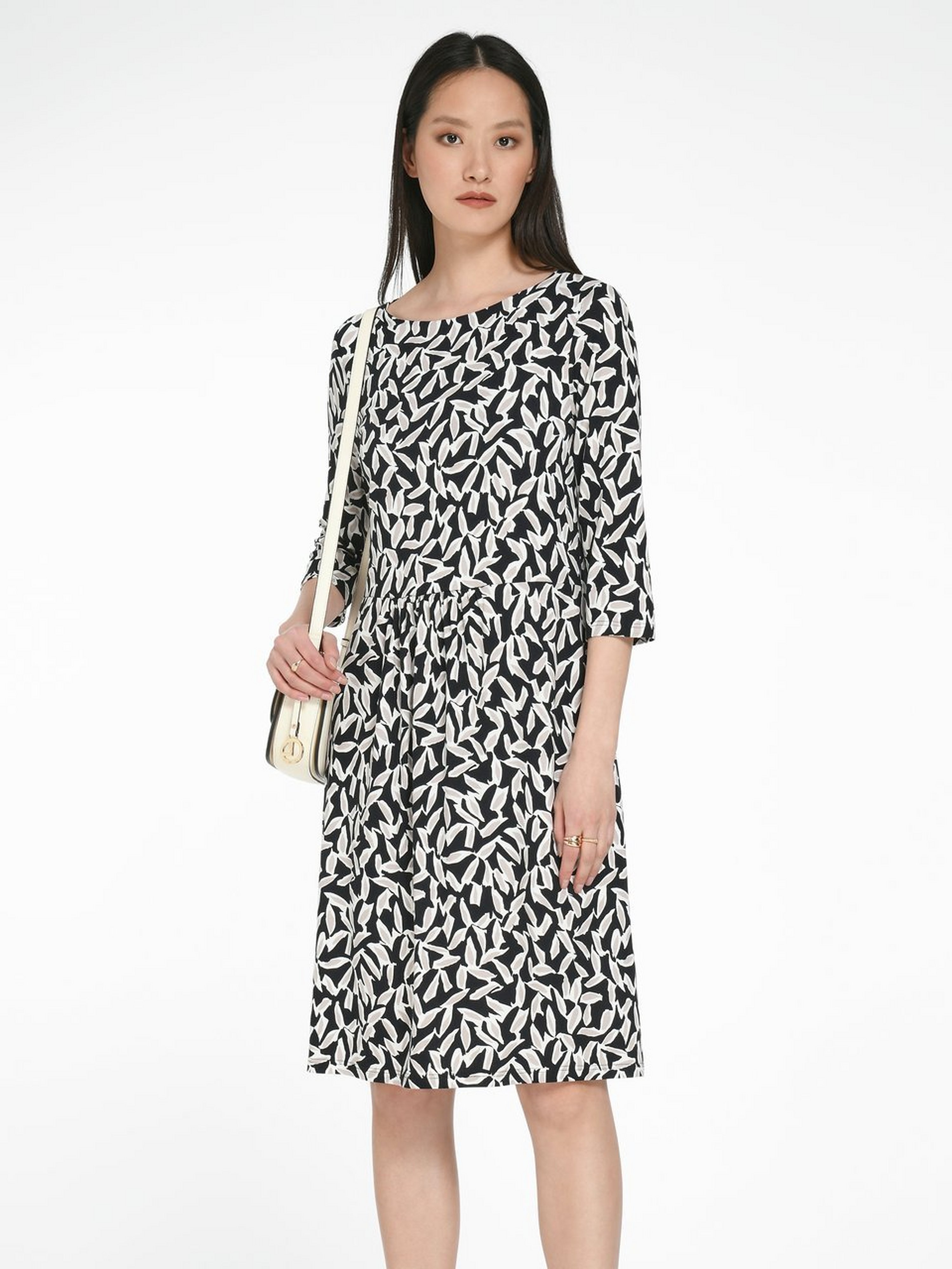 Jersey-Kleid mit 3/4-Arm