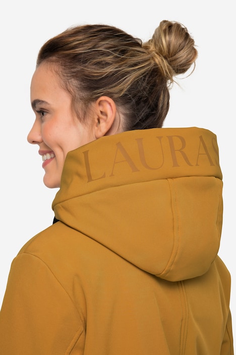 Softshell-Jacke, Fleece-Innenseite, Kapuze mit Teddyfutter
